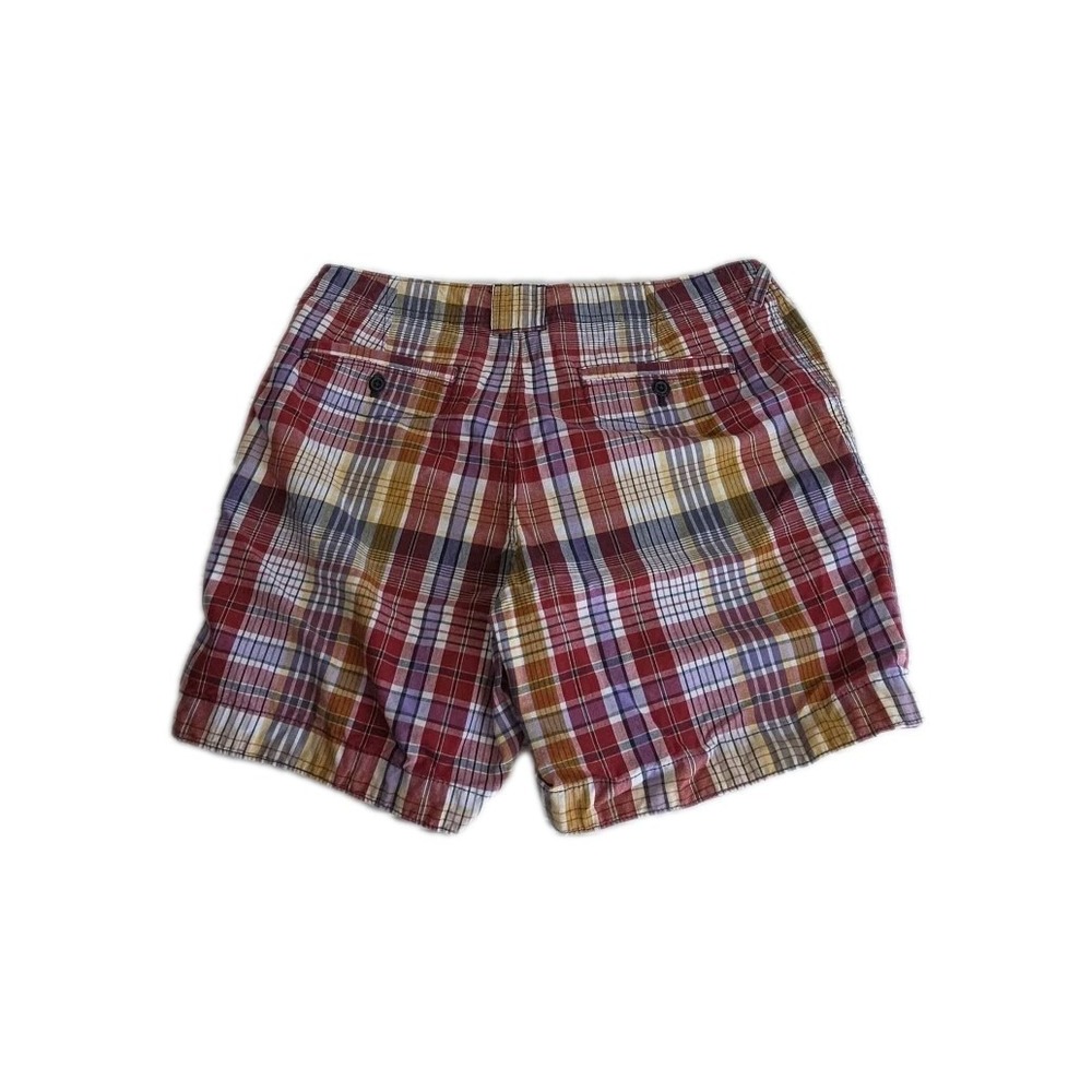 Eddie Bauer Shorts Women 12 Mercer Fit Plaid Chino Casual Multicolor PREPPY - Picture 3 of 9